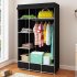 Modern Non woven Cloth Wardrobe Baby Storage Cabinet with Drawer Bedroom Furniture gray