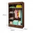Modern Non woven Cloth Wardrobe Baby Storage Cabinet with Drawer Bedroom Furniture black