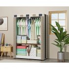 Modern Oxford Cloth Wardrobe Dustproof Storage Cabinet Folding Closet Bedroom Furniture 95 45 165cm