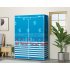 Modern Oxford Cloth Wardrobe Dustproof Storage Cabinet Folding Closet Bedroom Furniture 95 45 165cm
