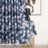 Modern Printing Shading Curtains for Living Room Bedroom Kitchen Window Decor Navy blue lantern with white silk shading curtains 1m wide x 2 5m high