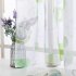 Modern Printing Tulle Window Curtain Drape Provide Interior Privacy for Home Bedroom Living Room Green circle paper print 1   2 meters high