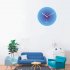 Modern Round Wall Clock Silent Non ticking Gradient Color Decorative Wall Clock Home Office Decor Gift blue