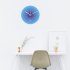 Modern Round Wall Clock Silent Non ticking Gradient Color Decorative Wall Clock Home Office Decor Gift blue