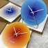 Modern Round Wall Clock Silent Non ticking Gradient Color Decorative Wall Clock Home Office Decor Gift blue