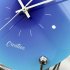 Modern Round Wall Clock Silent Non ticking Gradient Color Decorative Wall Clock Home Office Decor Gift blue