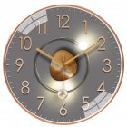 Modern Simple Punctuality Quartz Wall  Clock Light Shadow Geometric Design Silent Movement Living Room Bedroom Decor Pendant 3018 gold frame gold pin_12 inches