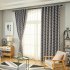 Modern Simple Window Curtain Ellipse Printing Shading for Living Room Bedroom  blue 140cm 240cm