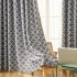 Modern Simple Window Curtain Ellipse Printing Shading for Living Room Bedroom  gray 140cm 240cm