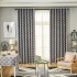 Modern Simple Window Curtain Ellipse Printing Shading for Living Room Bedroom  gray 140cm 240cm