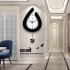 Modern Wall Clock Battery Operated Wall Clock Water Drop Shaped Living Room Decor Silent Elegant Wall Clock For Home Kitchen Bedroom Office School Hotel Large s