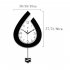 Modern Wall Clock Battery Operated Wall Clock Water Drop Shaped Living Room Decor Silent Elegant Wall Clock For Home Kitchen Bedroom Office School Hotel Large s