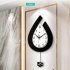 Modern Wall Clock Battery Operated Wall Clock Water Drop Shaped Living Room Decor Silent Elegant Wall Clock For Home Kitchen Bedroom Office School Hotel Large s