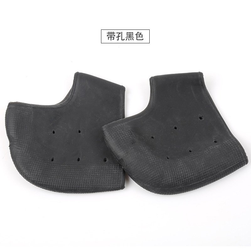 Moisturizing Silicone Heel Protective Socks with Breathable Holes Anti-shock Foot Protectors Cracked Foot Skin Care Soft  black_Free size