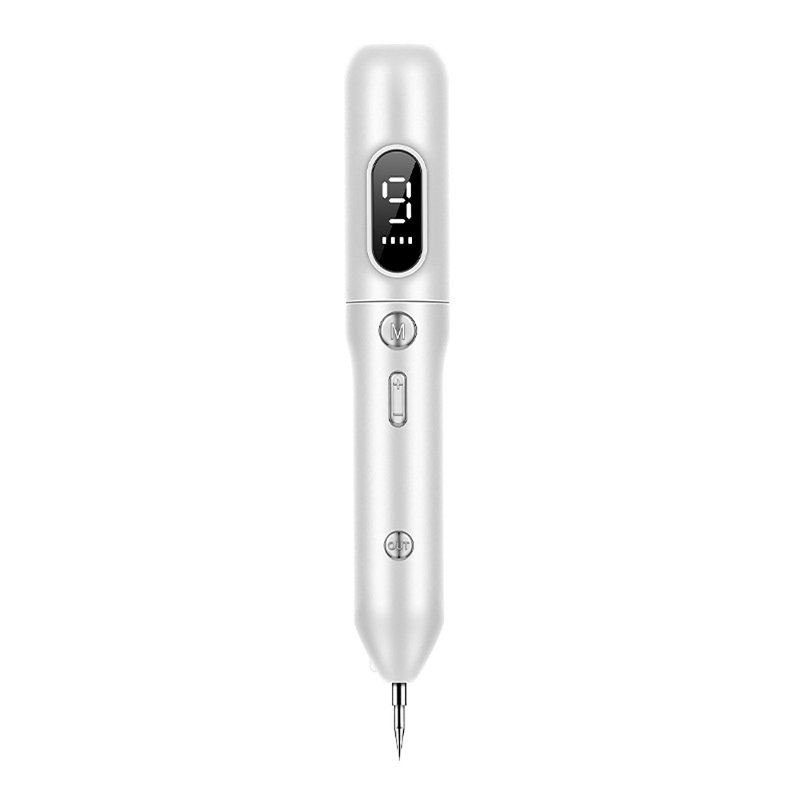 Mole Removal Pen  9 Levels Portable Household Black Dot Dark Mole Point Pen Skin Care Beauty Device With Light elegant white