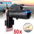 Monocular 50X60 Zoom Optical HD Lens Telescope for iPhone Samsung  black