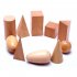 Montessori Wooden Geometric Solids 3 D Shapes Mystric Bag of Geometry Shapes Learning Education Math Toys