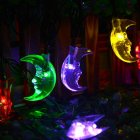 Moon Shaped Solar Powered Light  String Lights  15 75ft 20 Bright Waterproof LED  Warm 