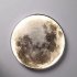 Moon Wall Lamp 3000LM Bedside Background Wall Lamp with 3 Light Color Dimmable Multipurpose Indoor Wall Sconce
