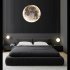 Moon Wall Lamp 3000LM Bedside Background Wall Lamp with 3 Light Color Dimmable Multipurpose Indoor Wall Sconce
