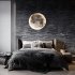Moon Wall Lamp 3000LM Bedside Background Wall Lamp with 3 Light Color Dimmable Multipurpose Indoor Wall Sconce