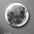 Moon Wall Lamp 3000LM Bedside Background Wall Lamp with 3 Light Color Dimmable Multipurpose Indoor Wall Sconce