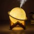 Moon shaped Mini Humidifier Air Ultrasonic Led Usb Multifunctional Aroma Essential Oil Diffuser Night Light USB plug in   wooden frame