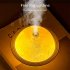 Moon shaped Mini Humidifier Air Ultrasonic Led Usb Multifunctional Aroma Essential Oil Diffuser Night Light USB plug in   wooden frame