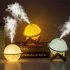 Moon shaped Mini Humidifier Air Ultrasonic Led Usb Multifunctional Aroma Essential Oil Diffuser Night Light USB plug in   wooden frame