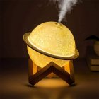Moon-shaped Mini Humidifier Air Ultrasonic Led Usb Multifunctional Aroma Essential Oil Diffuser Night Light USB plug-in + wooden frame