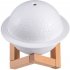 Moon shaped Mini Humidifier Air Ultrasonic Led Usb Multifunctional Aroma Essential Oil Diffuser Night Light USB plug in   wooden frame