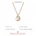 Moonstone  Pendant  Necklace Creative Simple Moon Diamond Clavicle Chain Jewelry Silver