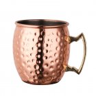 Moscow Mule Copper Mugs Hand-made 304 Stainless Steel Copper Mugs For Cocktails Whiskey Champagne Wine Hammered Cup