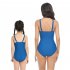 Mother Daughter Family Matching Swimwear Summer Sweet Printing One piece Parent child Swimsuit Royal blue 116