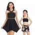Mother Daughter Family Matching Swimsuit Summer Fashion Printing Parent child Swimwear pink flower M