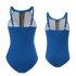 Mother Daughter Family Matching Swimwear Summer Sweet Printing One piece Parent child Swimsuit Royal blue 140