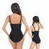 Mother Daughter Family Matching Swimwear Summer Sweet Printing One piece Parent child Swimsuit Royal blue 140
