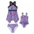 Mother Daughter Family Matching Swimsuit Summer Fashion Printing Parent child Swimwear pink flower 104