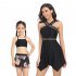 Mother Daughter Family Matching Swimsuit Summer Fashion Printing Parent child Swimwear pink flower 104