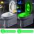 Motion Activated Toilet Night Light PIR Motion Sensor LED Night Light Bathroom Toilet Nightlight Add On Toilet Bowl Cover Perfect Decorating Gadget Fun 2 Colors