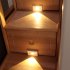 Motion Sensor LED Night Light Battery Powered Night Light Indoor Portable Night Light For Bedroom Wall Staircase Closet Aisle Body Induction Lamp pink