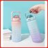 Motivational Water Bottle With Time Marker Reusable Water Bottle Plastic Bottle Leak Proof With Carry Handle For Gym Office 2L green