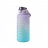 Motivational Water Bottle With Time Marker Reusable Water Bottle Plastic Bottle Leak Proof With Carry Handle For Gym Office 2L green