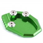 Motorbike Kickstand Foot Side Stand Extension Pad Support Plate for Kawasaki KLX250S VERSYS650 Z900 green