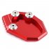 Motorbike Kickstand Foot Side Stand Extension Pad Support Plate for Kawasaki KLX250S VERSYS650 Z900 red