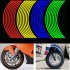 Motorcycle 12   inch Reflective Wheel Sticker Wheel Ring Waterproof Sticker Hub Tire Decoration red 12inch