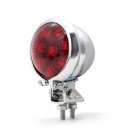 Motorcycle 12v Led <span style='color:#F7840C'>Cafe</span> Racer Style Stop Tail Light Motorbike Brake Rear Lamp Taillight Electroplating shell red cover