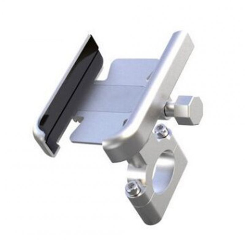 Motorcycle Bicycle Phone Holder Gps Bracket Cellphone Stand Moto Rearview Mirror Handlebar Mount Compatible For Xiaomi Iphone silver handlebar