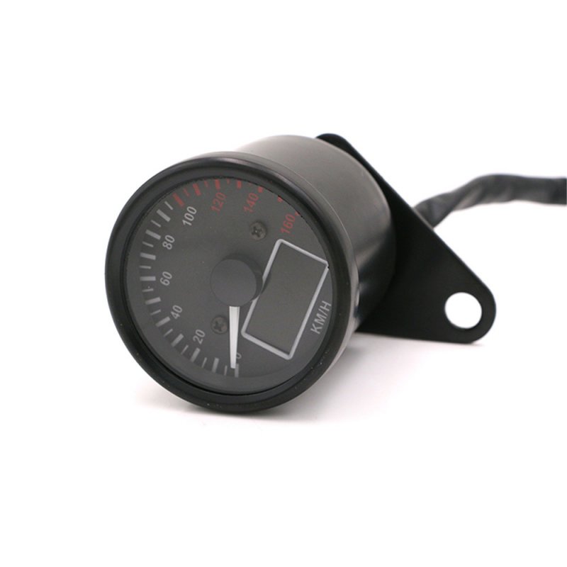 Motorcycle Black/Silver Digital LED LCD KM/H Speedometer Odometer Speed Fuel Level Gauge Meter Motorbike Tachometer Silver