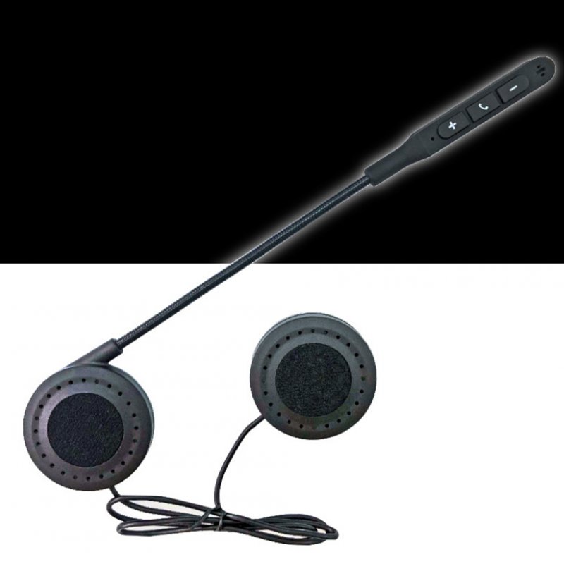 Motorcycle Bluetooth 5.0 Intercom Helmet Headset Communication System Speaker Universal Interphone black